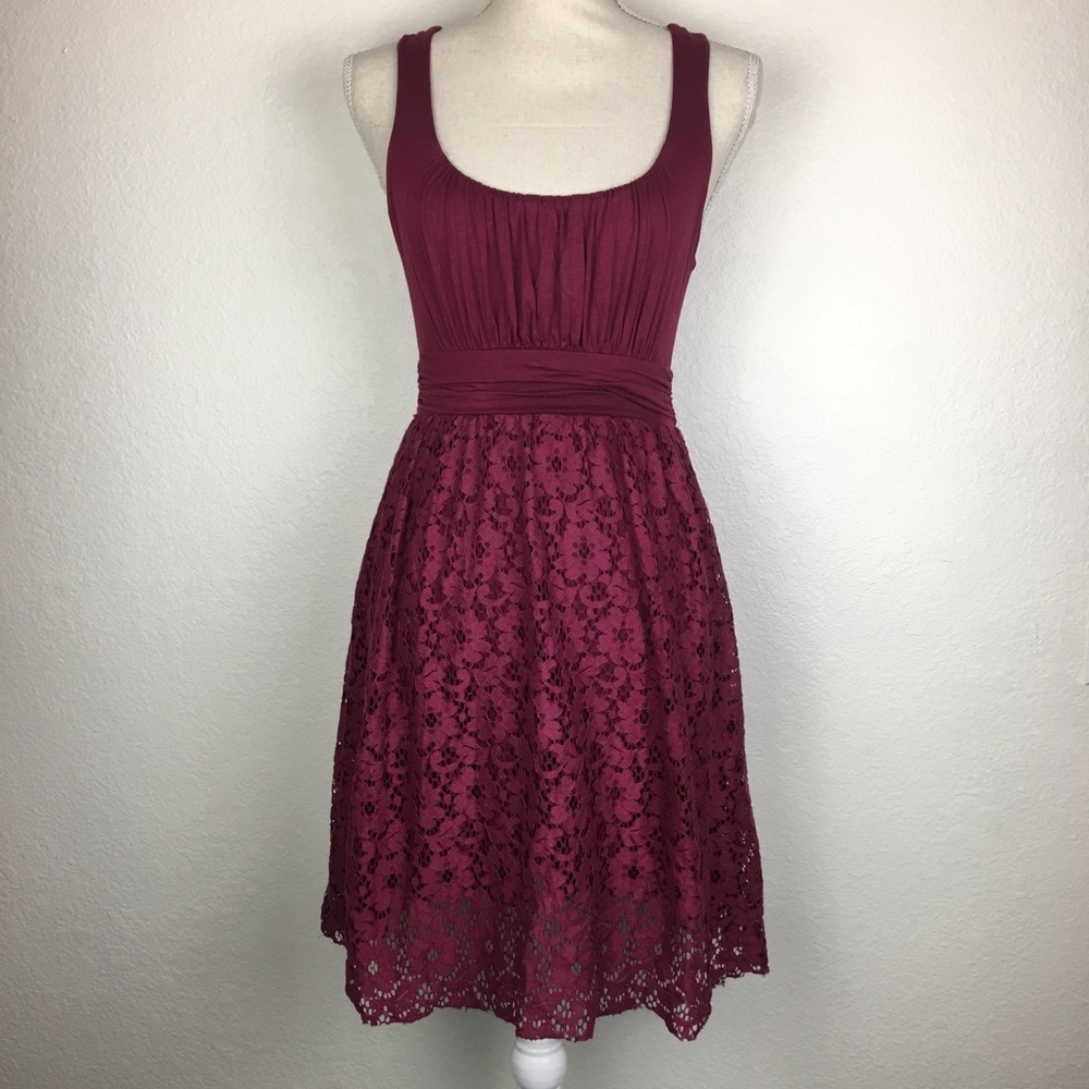 ModCloth’s Artisan Tea Dress in Raspberry